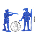 BMC Toys Classic MPC American Revoutionary War Colonial Blue Soldier Figures Scale