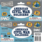 BMC Toys Classic Toy Soldiers American Civil War Marx Powder Blue and Gray Header Card Art