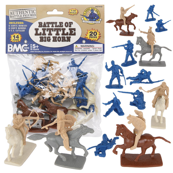 BMC Toys Classic Toy Soldiers Battle of Little Bighorn 20pc Figure Set Main Image