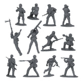 BMC Toys Classic Toy Soldiers WW2 German Assault Support Figures Gray Close Up A Back