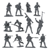 BMC Toys Classic Toy Soldiers WW2 German Assault Support Figures Gray Close Up A