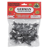 BMC Toys Classic Toy Soldiers WW2 German Assault Support Figures Gray Package