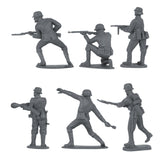 BMC Toys Classic Toy Soldiers WW2 German Infantry Figures Figures Gray Back Close Up