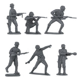 BMC Toys Classic Toy Soldiers WW2 German Infantry Figures Figures Gray Close Up