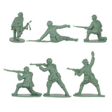 BMC Toys Classic Toy Soldiers WW2 Italian Figures Gray-Green Back Close Up View