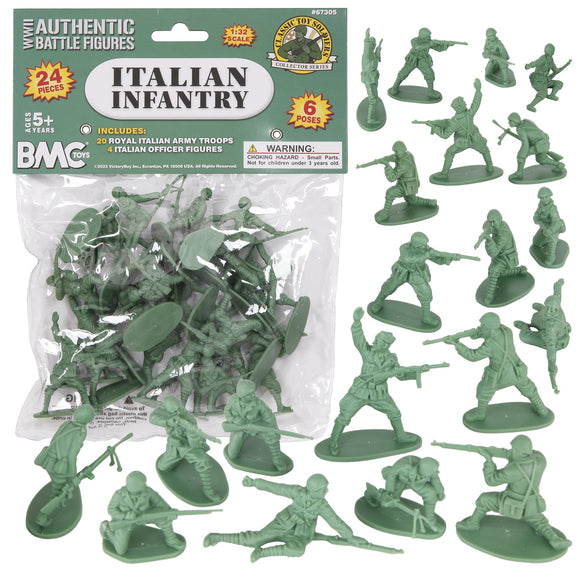 BMC Toys Classic Toy Soldiers WW2 Italian Figures Gray-Green Main Image