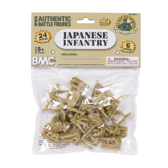 BMC Toys Classic Toy Soldiers WW2 Japanese Figures Tan Package