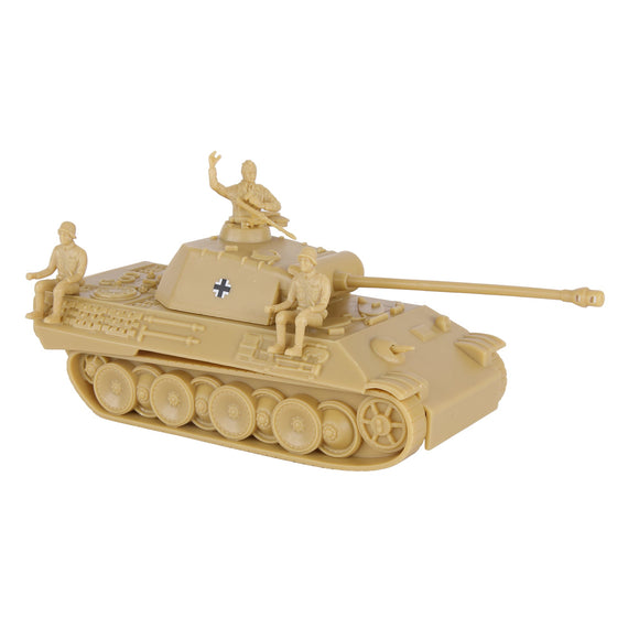 BMC Toys Classic Toy Soldiers WW2 Tank German Panther Tank Tank Tan Vignette