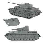 BMC Toys Classic Toy Soldiers WW2 Tank German Panzer Tank Gray Short Barrel Vignette