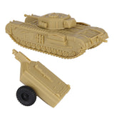 BMC Toys Classic Toy Soldiers WW2 Tank Uk Churchill Crocodile Tank Tan Back View