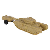BMC Toys Classic Toy Soldiers WW2 Tank Uk Churchill Crocodile Tank Tan Vignette