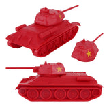 BMC Toys Classic Toy Soldiers WW2 Tank USSR T34 Tank Red Reverse Views