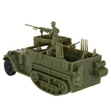BMC Toys Classic Toy Soldiers WW2 United States M3 Halftrack Vehicle OD Green Back View
