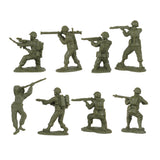 BMC Toys Classic Toy Soldiers WW2 US Soldier Figures OD Green Series 1 Back Close Up