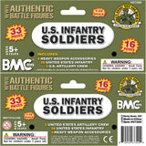 BMC Toys Classic Toy Soldiers WW2 US Soldier Figures OD Green Header Card Art