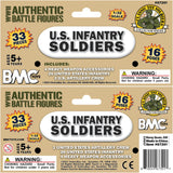 BMC Toys Classic Toy Soldiers WW2 US Soldier Figures Tan Header Card Art