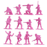 BMC Toys Plastic Army Women Pink A Back