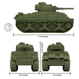 BMC Toys Sherman Tank OD Green Scale