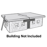 BMC WW2 Blockhouse Bunker Doors Signs Ladders Gray Plastic Army Men Playset Accessories Illustration