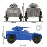 Tim Mee Toy Armored Car Blue Gray Scale