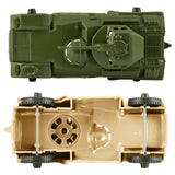 Tim Mee Toy Armored Car Tan Olive Top Bottom