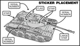 Tim Mee Toy Walker Bulldog Tank OD Green Sticker Instructions