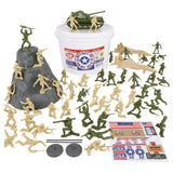 Tim Mee Toy Army OD Green vs. Tan Bucket Contents