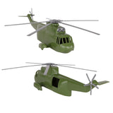 Tim Mee Toy Army Helicopter OD Green Front & Back