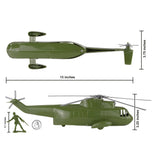 Tim Mee Toy Army Helicopter OD Green Scale