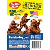 Tim Mee Toy Orange Plastic Army Men Soldier Figures Insert Art