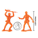 Tim Mee Toy Orange Plastic Army Men Soldier Figures Scale
