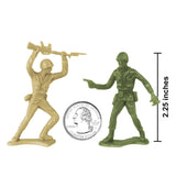 Tim Mee Toy Plastic Army Men Tan vs OD Green Scale