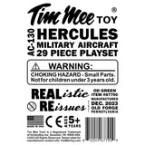 Tim Mee Toy AC-130 Hercules Airplane OD Green 29pc Playset Label
