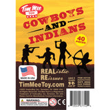 Tim Mee Toy Cowboy Indian Tan Rust Brown Insert Art