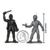 Tim Mee Toy Galaxy Laser Team Figures Black & Silver-Gray Scale