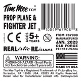 Tim Mee Toy Prop Plane and Fighter Jet Silver-Gray Label Art