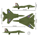 Tim Mee Toy Combat Jets OD Green Scale