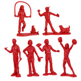 Tim Mee Toy People at Play Family Figures Red Color Close Up