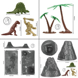 Tim Mee Toy Prehistoric Cavemen and Dinosaurs Bucket Playset Scale