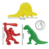 Tim Mee Toy Prehistoric Cavemen and Dinosaurs Primary Colors Figures Scale
