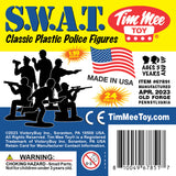 Tim Mee Toy Blue Swat Police Figures Black & Blue Insert Art